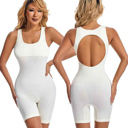 Sports Jumpsuit Hip Lifting Backles Shapewear