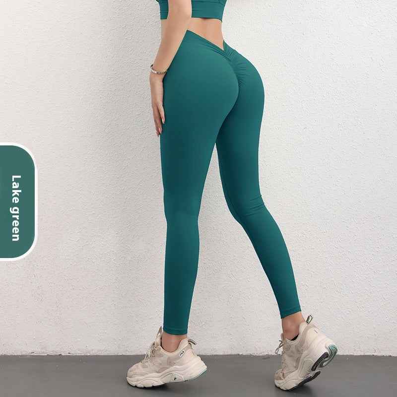 Fashion V-shaped Yoga Pants Ins High Waist Trousers