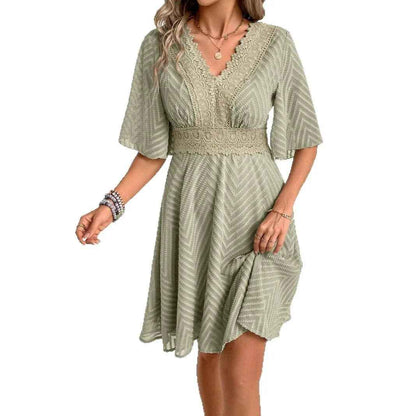 European and American Summer Lace Casual Summer Dress - Velerat