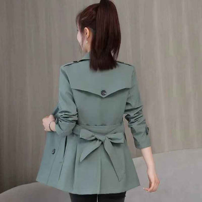 Elegant Slimming British Style Petite Top Student Double Breasted Coat