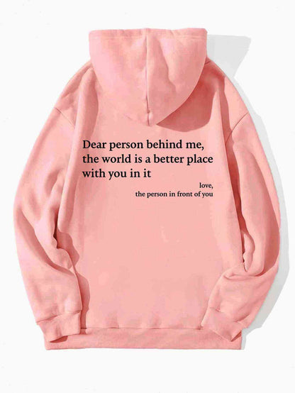Women's Plush Letter Printed  Hoodie Unisex Trendy Hoodie - Velerat