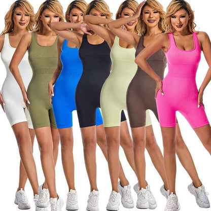 Sports Jumpsuit Hip Lifting Backles Shapewear