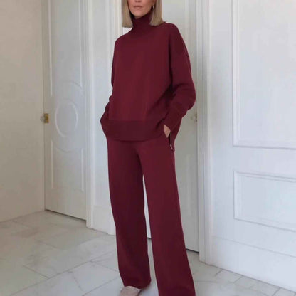 Loose 2-Piece Sweatshirt & Wide-Leg Pants Set