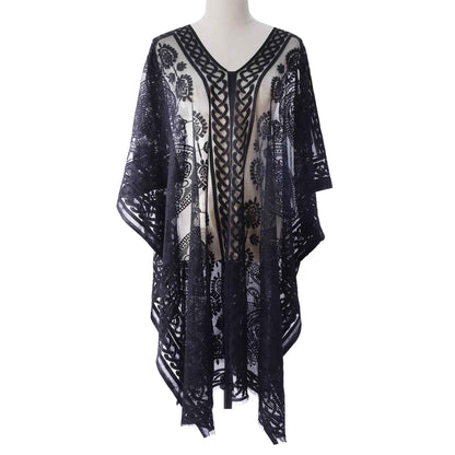 Pattern Ventilation All-match Transparent Sexy Sun Protection Shirt - Velerat