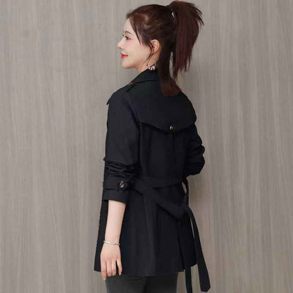 Elegant Slimming British Style Petite Top Student Double Breasted Coat