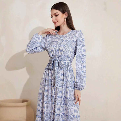 Fashion Casual French Print Women's Dress